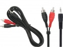 Kabel wtyk Jack 3,5 / 2rca 1,5m 4334 P.L.