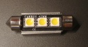 Żarówka LEDOWA 12V 10x42mm biała zimna 3 SMD 5050 CANBUS