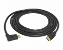 KABEL HDMI WTYK KĄTOWO - PROSTY, 3M, CU HQ.