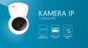 Kamera IP WiFi, obrotowa, HD, MIC, Intercom, microSD.