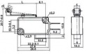 Mikroprzełącznik krańcowy z rolką, dźwignia 26mm  5225