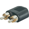 Adapter 2 x wtyk RCA / gniazdo 3,5 stereo