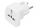 Adapter AC wtyk PL/ gniazdo UK,USA + uziemienie