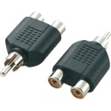 Adapter wtyk RCA / 2 gniazda RCA 2596