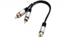 Adapter 2 x wtyk RCA / gniazdo 3,5 stereo przewód Vitalco