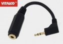 Adapter wtyk jack 2,5 4-pol / gniazdo jack 3,5 stereo z przewodem