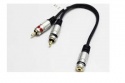 Adapter 2 x wtyk RCA/ gniazdo 3,5 stereo przewód Vitalco