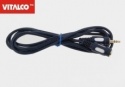 Kabel jack 2 wtyki (3,5mm stereo) łezka 1m Vitalco 3754 łezka