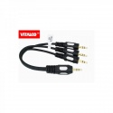 Adapter jack 3,5 stereo wtyk - 3 x wtyk łezka Vitalco