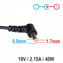 Zasilacz do laptopa 19V 2,15A wtyk 1,7/5,5 AK-ND-47